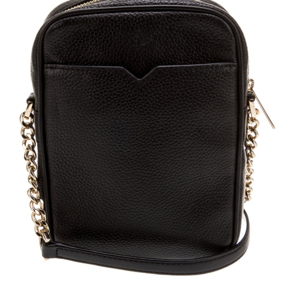 Michael Kors Black Leather Crossbody with Gold Details - Picture 3 of 4